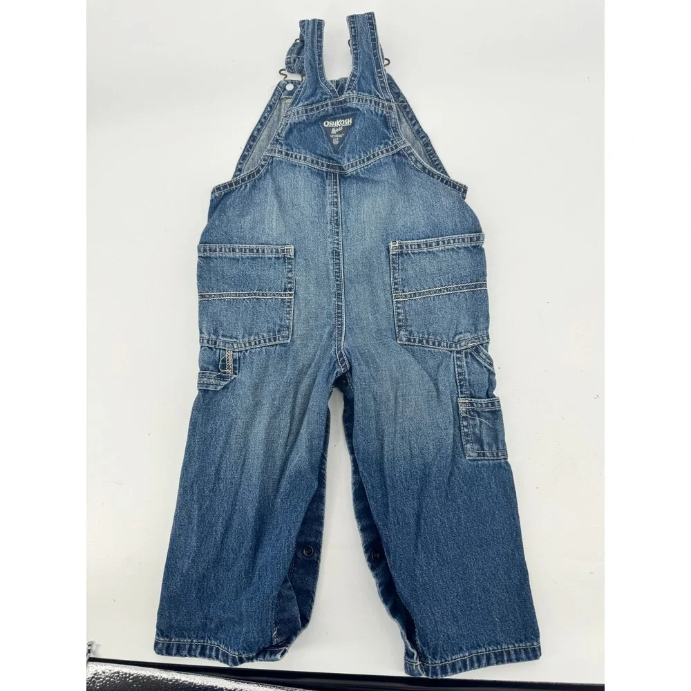 OshKosh B'gosh Overalls Kids 24M Blue Denim Vestbak‎ Adjustable Straps Utility
